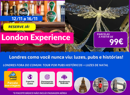 🎄 Londres Iluminada + Tour pelos Pubs Históricos | Especial de Natal 2025