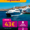 Bilhete de Ferry – Pireu ↔ Mykonos (só ida)
